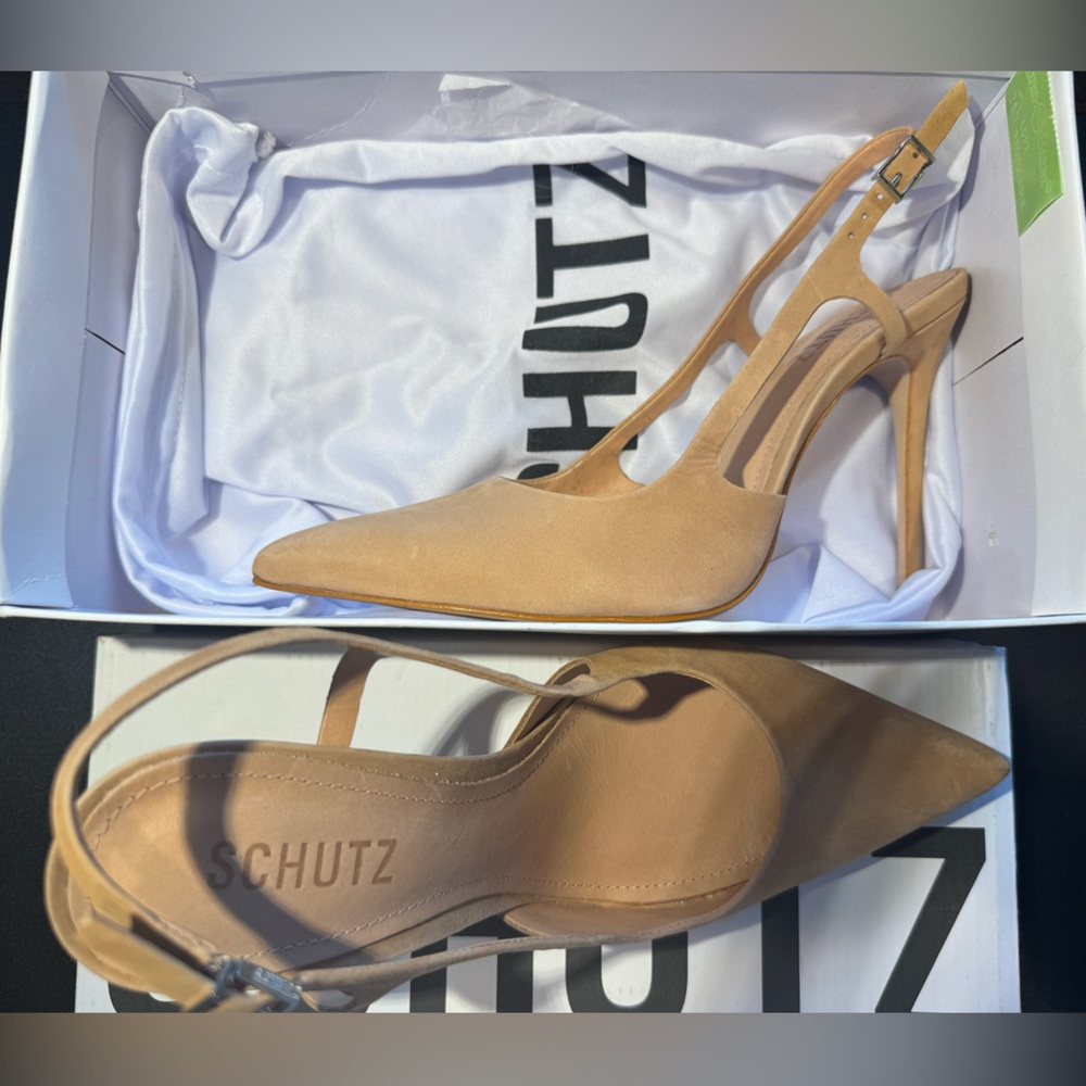 Stunning Schutz Suede Slingback Pumps